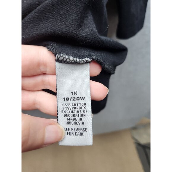 Jack o lantern Black 3/4 Sleeve Womens Top With Sequin Autumn Harvest Design By - Picture 5 of 7